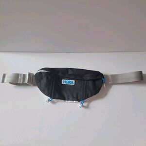 Hoka Black & White Waistpack Fanny Pack Bag Pockets Hiking Outdoor Zipper NEW
